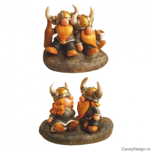 Vikings sitting on rocks