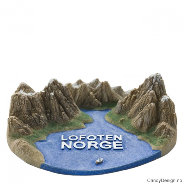Lofoten souvenir landscape with Norge