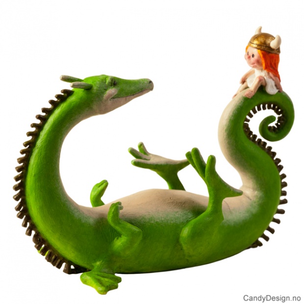 Viking girl with dragon