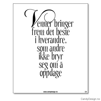 Kjøleskapsmagnet i gummi med visdomsord - Venner bringer frem det beste i hverandre