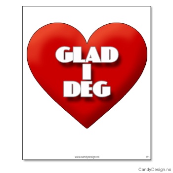 Kjøleskapsmagnet i gummi med visdomsord - Glad i deg