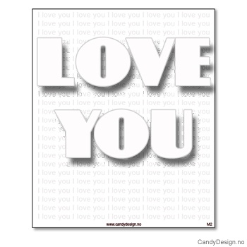 Kjøleskapsmagnet i gummi med visdomsord - Love you