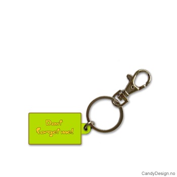 Nøkkelring - Don't forget me i grønn