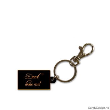 Nøkkelring - Don't loose me i sort