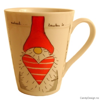 Julekrus  Med nisse med hjerte motiv