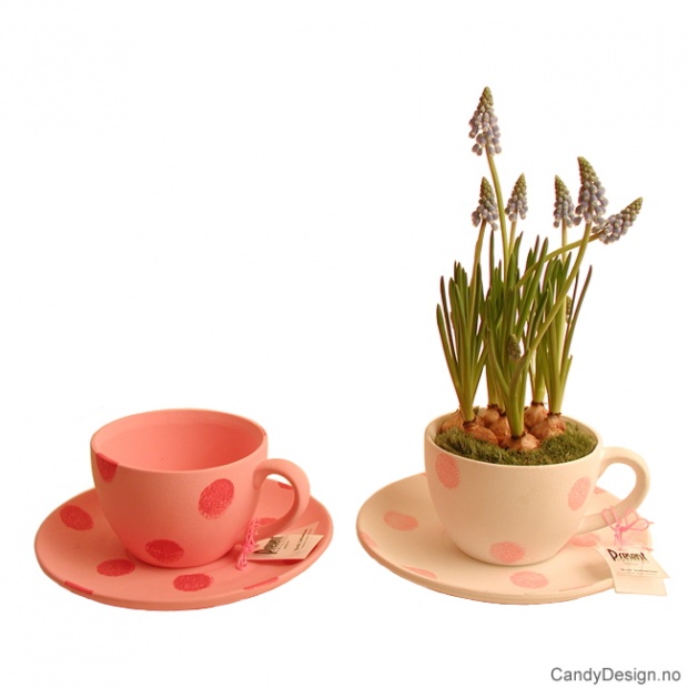 Cup and saucer for flowers