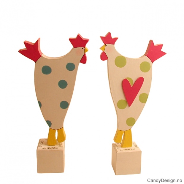 1 Small chicken - assorted colors blue or green