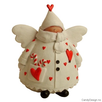 White angel with hearts - XXL