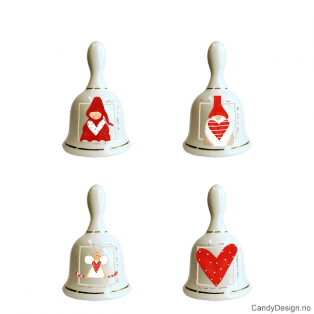 Store bjeller med julemotiver - Assortert