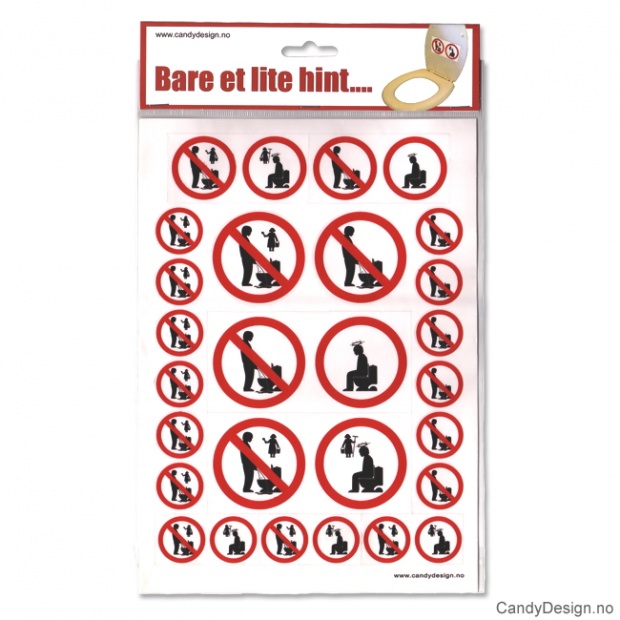 Klistremerker for toalett - mann