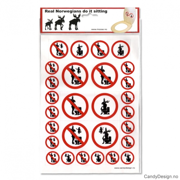 Stickers for toilet with moose