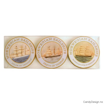 Coasters - round with sailships