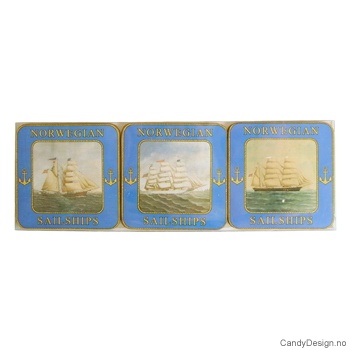 Coasters - square with sailships
