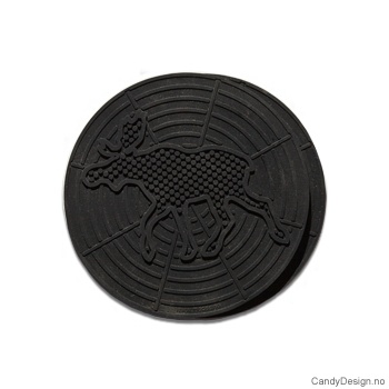Coasters in silicone with moose