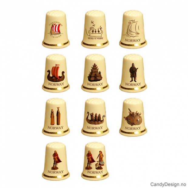 Thimbles with viking motif assorted