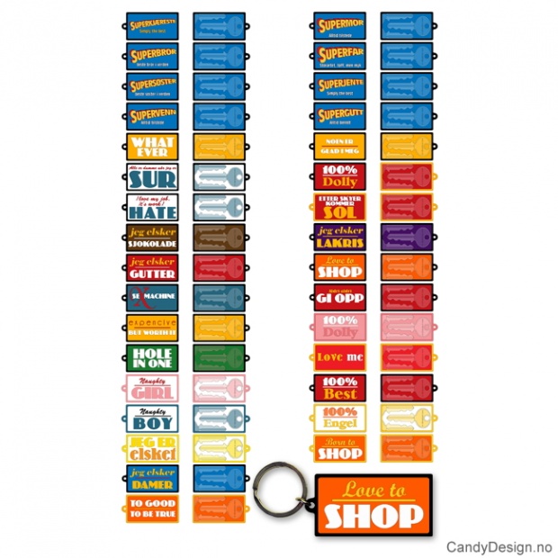 Silicone keychains - assorted