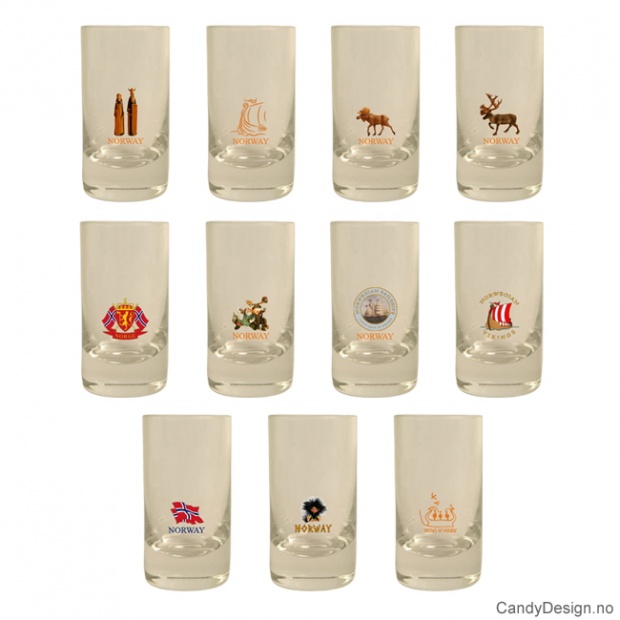 Assortert lave shotglass