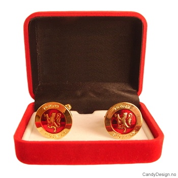 Mansjettknapper - Rund norsk løve