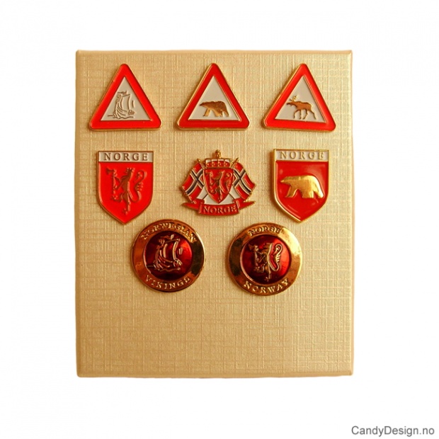 Assorted Pins with Norwegian motifs