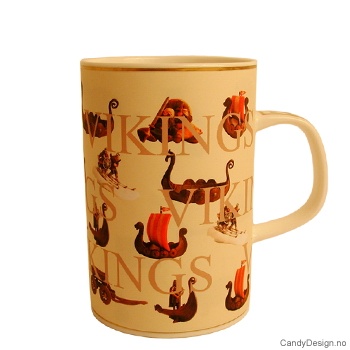 Krus med Norske motiv - Vikingeskip og vikinger