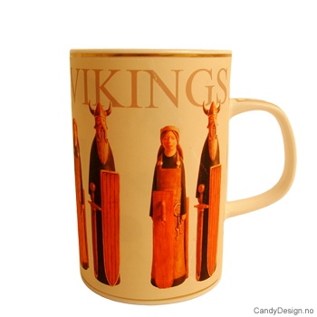 Krus med Norske motiv - Vikinger mann og kone