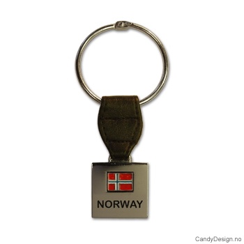 Keychain with leather