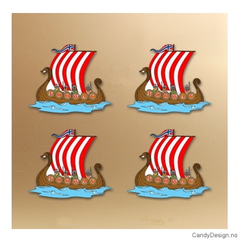 Silicone magnets with Norway - Vikingship