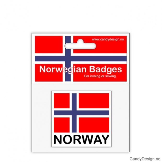 Norsk flagg  Suvenir jakkemerke med Norway