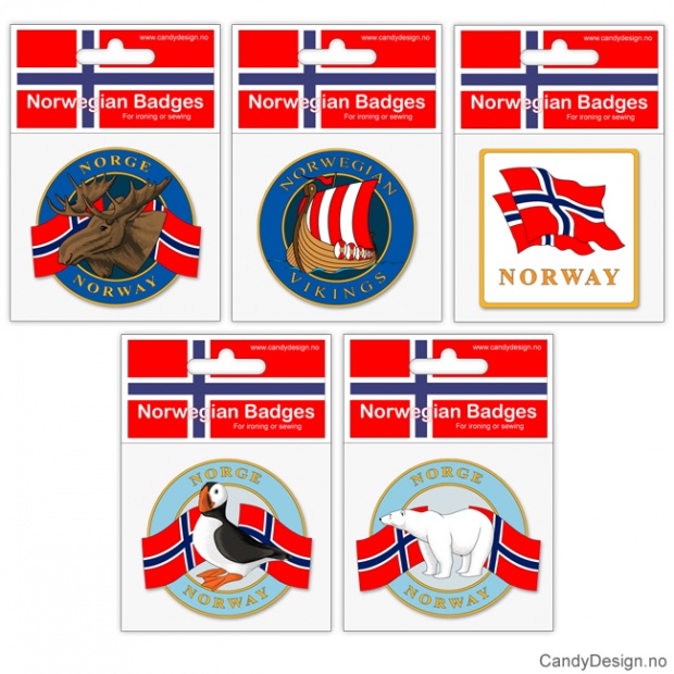 Assorted souvenir embroideries