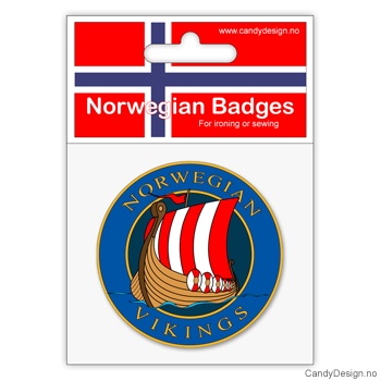 Souvenir embroidery of vikingship