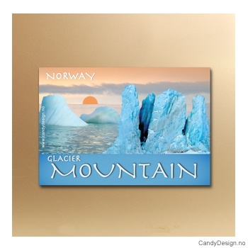 Glacier Mountain suvenir metallmagnet