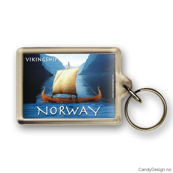 Seilskip fra siden suvenir nøkkelring