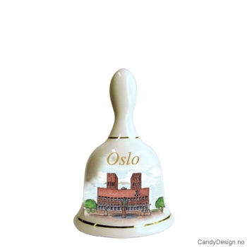 Store suvenir bjeller med Oslo motiv  Rådhuset