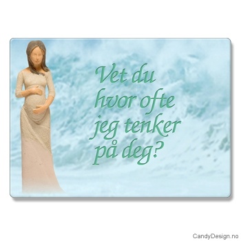 Metallmagneter med kvinnefigurer og tekst - Vet du hvor ofte jeg tenker på deg