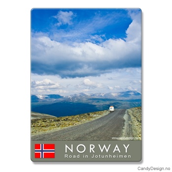 Metallmagneter med Norske naturbilder - Fjellvei