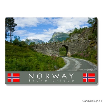 Metallmagneter med Norske naturbilder - Vei under bro