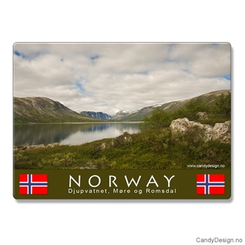 Metallmagneter med Norske naturbilder - Fjellvann