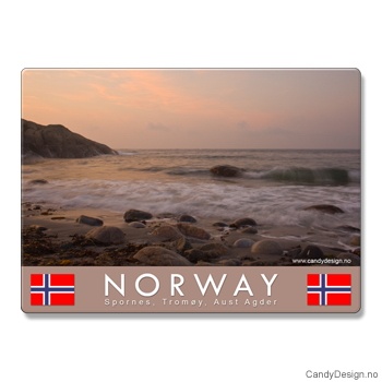 Metallmagneter med Norske naturbilder - Fjæresteiner i rosa