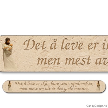 Neglefiler med kvinnefigurer - Det å leve er ikke bare store opplevelser, men mest av alt er det gode minner