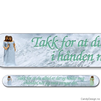 Neglefiler med kvinnefigurer - Takk for at du alltid er der og holder meg i hånden når jeg mest trenger det.