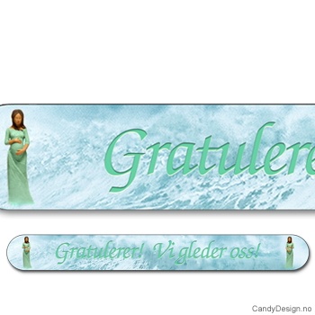 Neglefiler med kvinnefigurer - Gratulerer! - vi gleder oss!