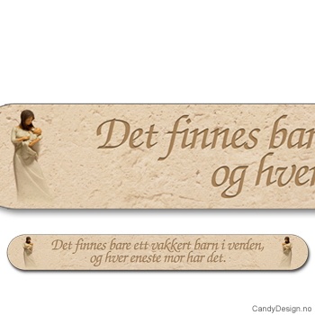 Neglefiler med kvinnefigurer - Det finnes bare ett vakkert barn i verden, og hver eneste mor har det.