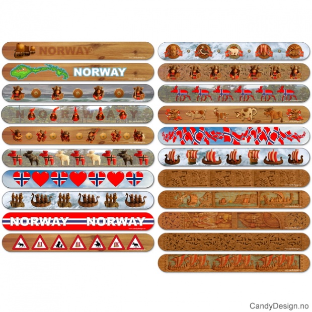 Souvenir nailfiles with Norwegian motif assorted