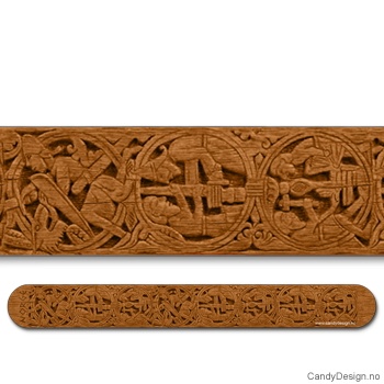 Souvenir nailfile with Norwegian motif  Old stave church detail