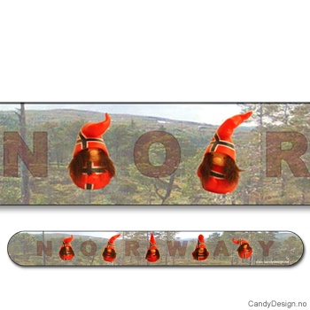 Suvenir neglefil  Nisser med Norsk flagg og Norway