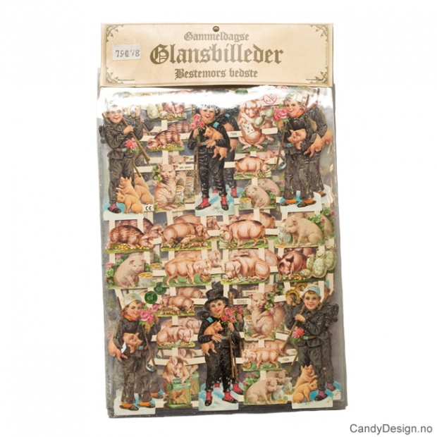 Glansbilder - Katter m.m. med glitter