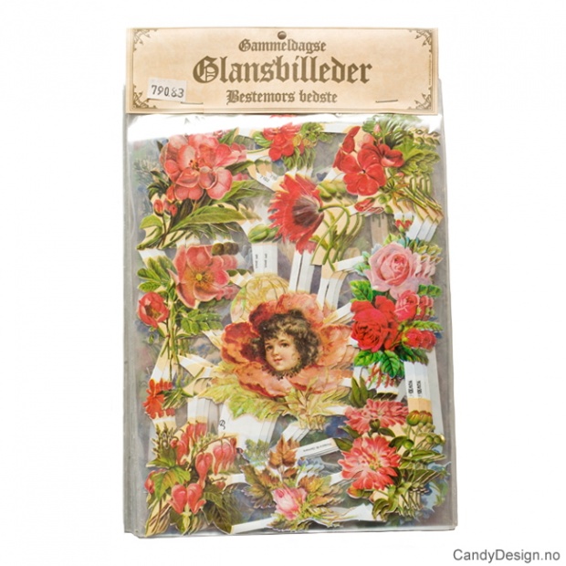 Glansbilder - Roser og blomster uten glitter