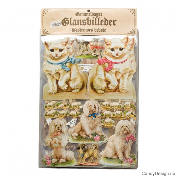 Scraps/ die cuts with cats and dogs without glitter