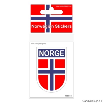 Suvenir klistremerke med det Norske flagg