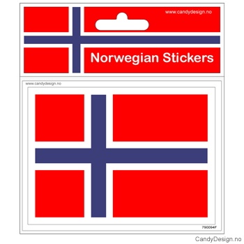 Souvenir sticker with the Norwegian flag